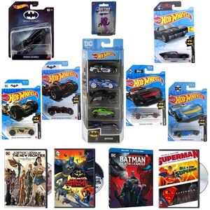 DC Comics Batman & Superman DVD & Blu-Ray Movies & Batmobile Hot Wheels & Joker